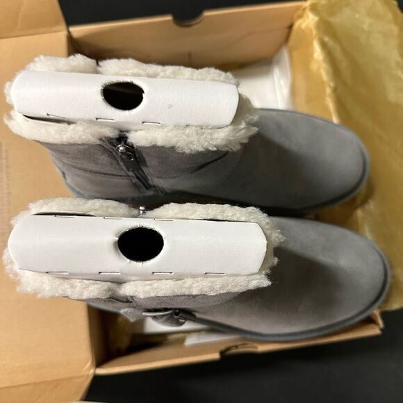 New Koolaburra Kelissa Mini Ankle Boots 6 Wild Dove - Picture 2 of 7